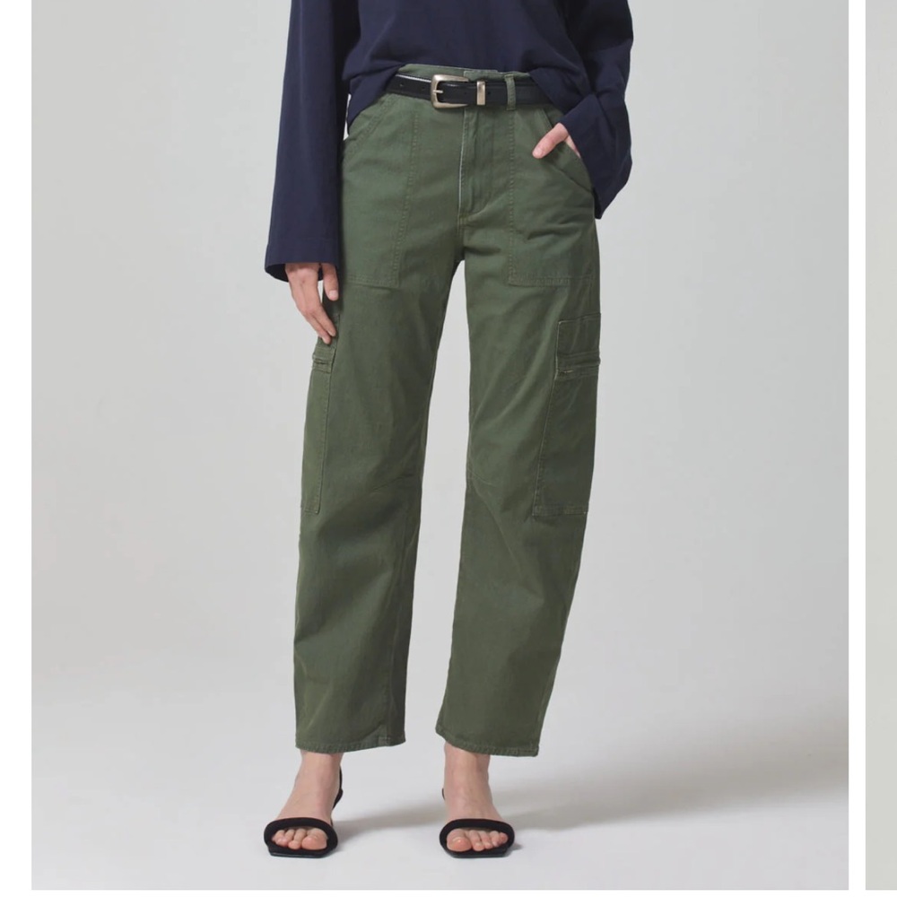 Citizens Of Humanity Military Olive Straight-Leg Cargo Pants